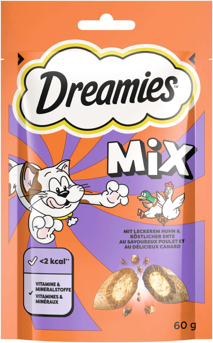 Dreamies Katzenleckerli Mix Huhn & Ente